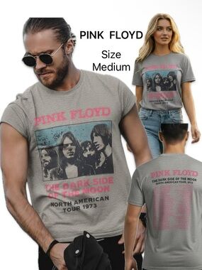 Pink Floyd The Dark Side of the Moon 1973 Tour Graphic Tee Unisex